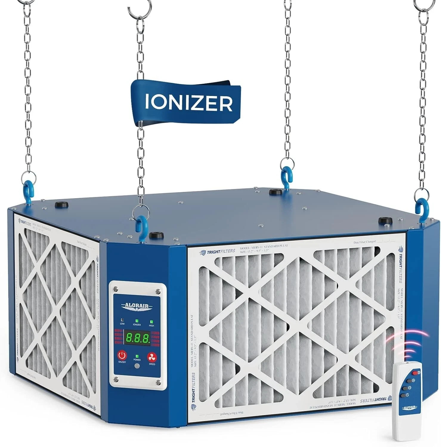 Alorair 360° Intake Air Filtration System 1350CFM Ionizer Shop Dust Collector