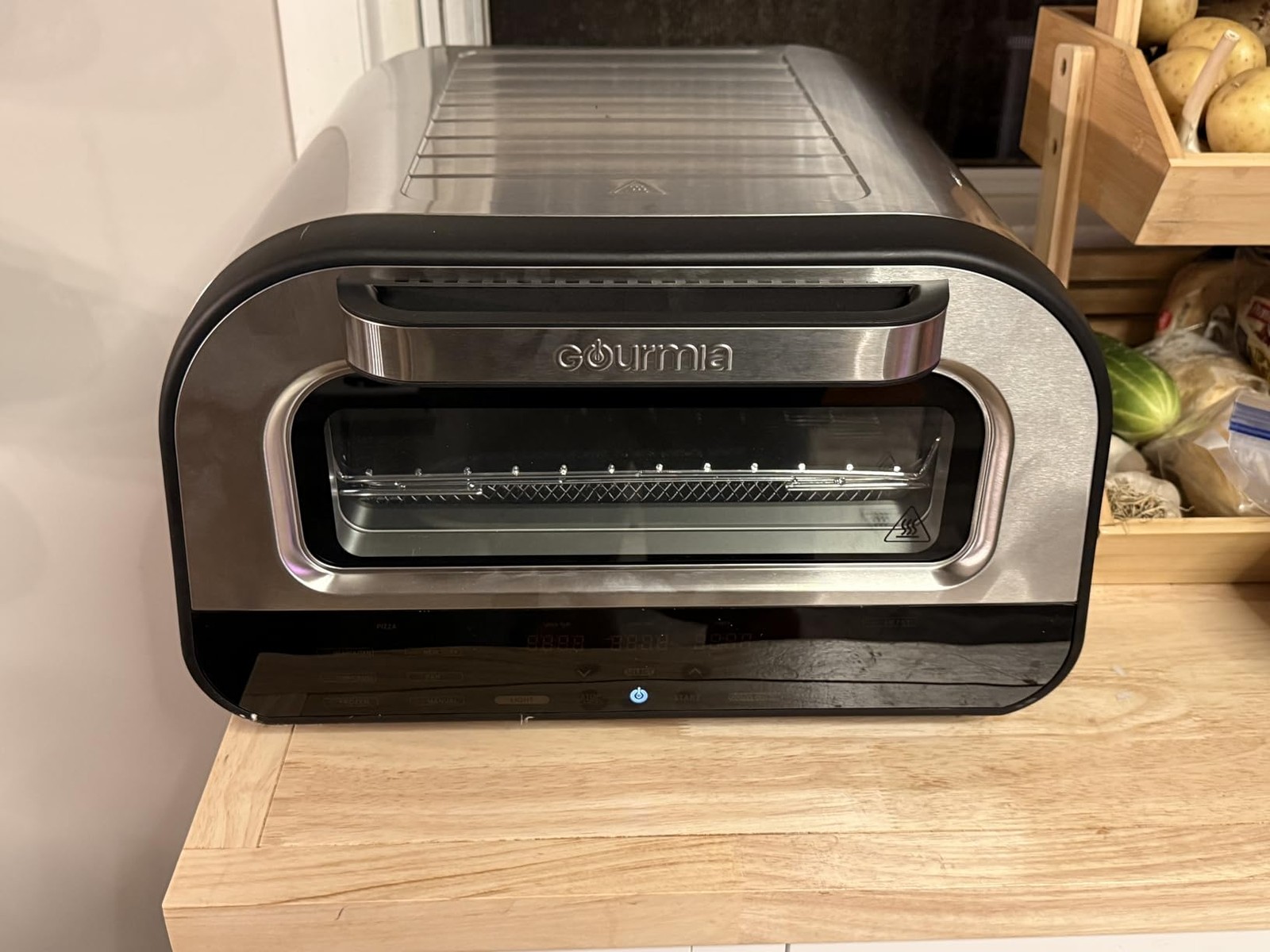 Gourmia 6-Preset Pizza Oven & Air Fryer Combo w/Pizza Stone, SS Gourmia 6-Preset Pizza Oven & Air Fryer Combo w/Pizza Stone, SS