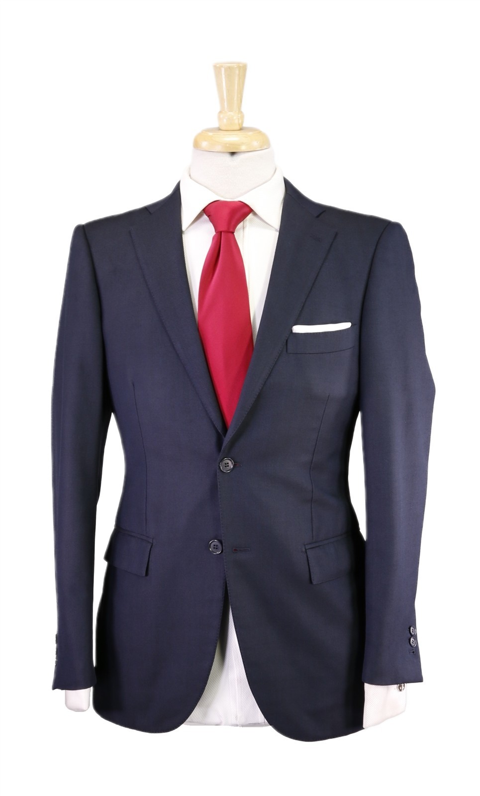 Ring Jacket Japan Solid Navy Blue Knit Woven 2-Btn Wool Suit 36S Ring Jacket Japan Solid Navy Blue Knit Woven 2-Btn Wool Suit 36S