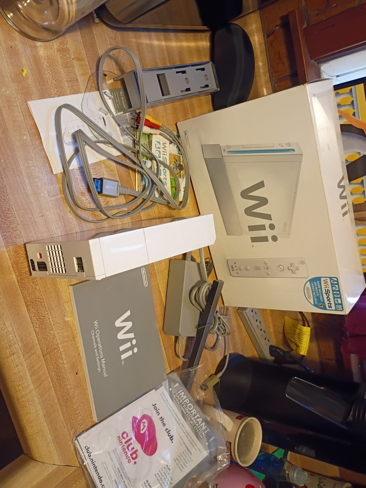 Nintendo Wii sports Console with box No Controllers 