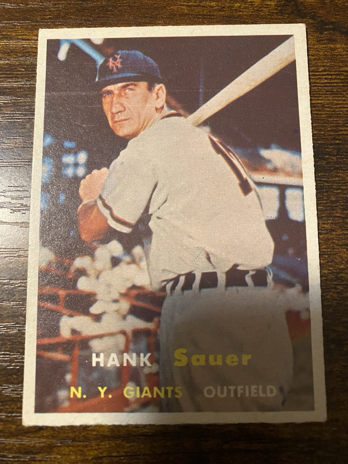 1957 Topps Hank Sauer (New York Giants) #197 VG-Ex