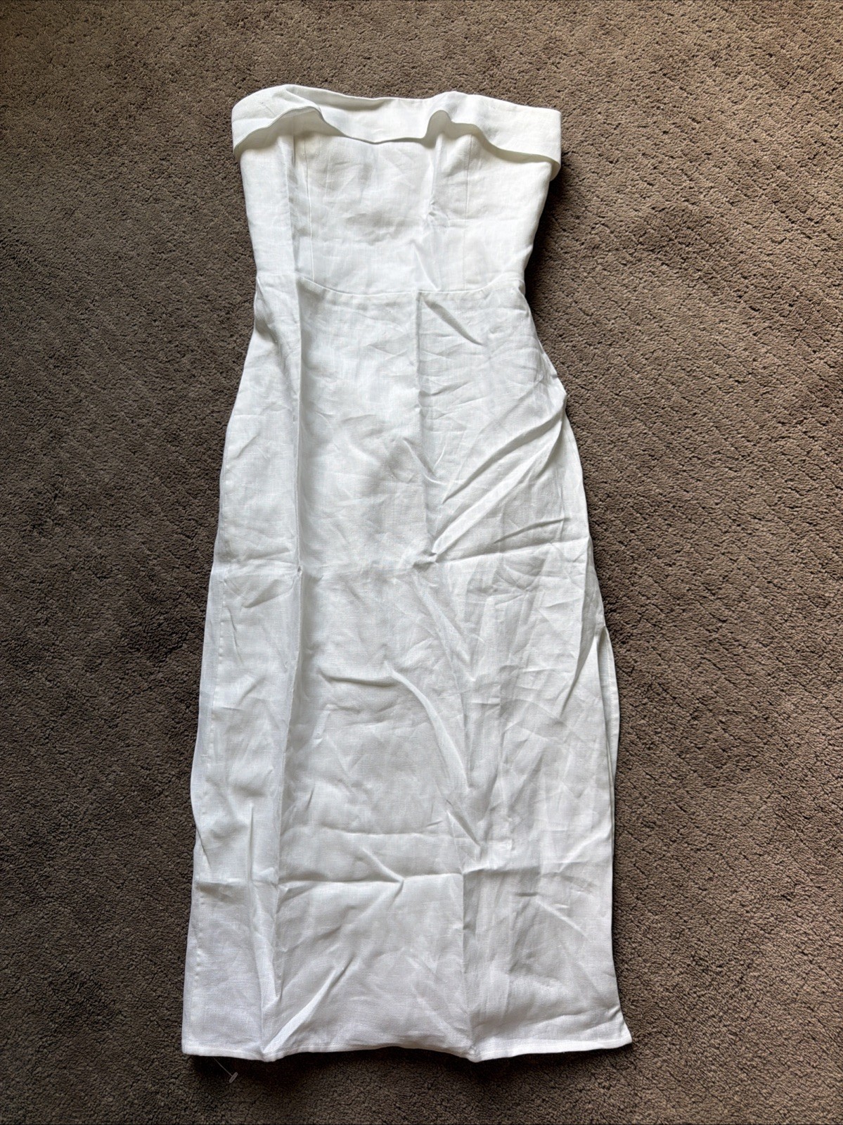 Reformation Women’s Marcella Linen Dress White Size 6 $248 Reformation Women’s Marcella Linen Dress White Size 6 $248