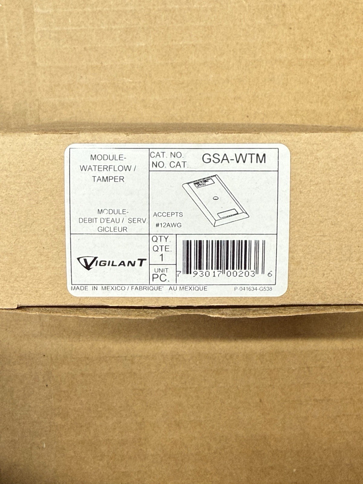 VIGILANT GSA-WTM KIDDE MODULE-WATERFLOW /TAMPER NEW VIGILANT GSA-WTM KIDDE MODULE-WATERFLOW /TAMPER NEW