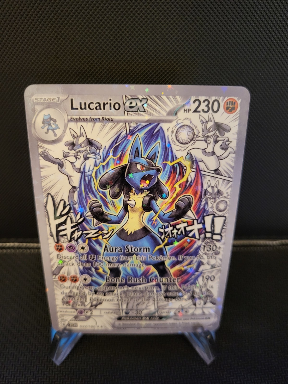 Lucario EX Pokemon Card FULL ART Display Art Card