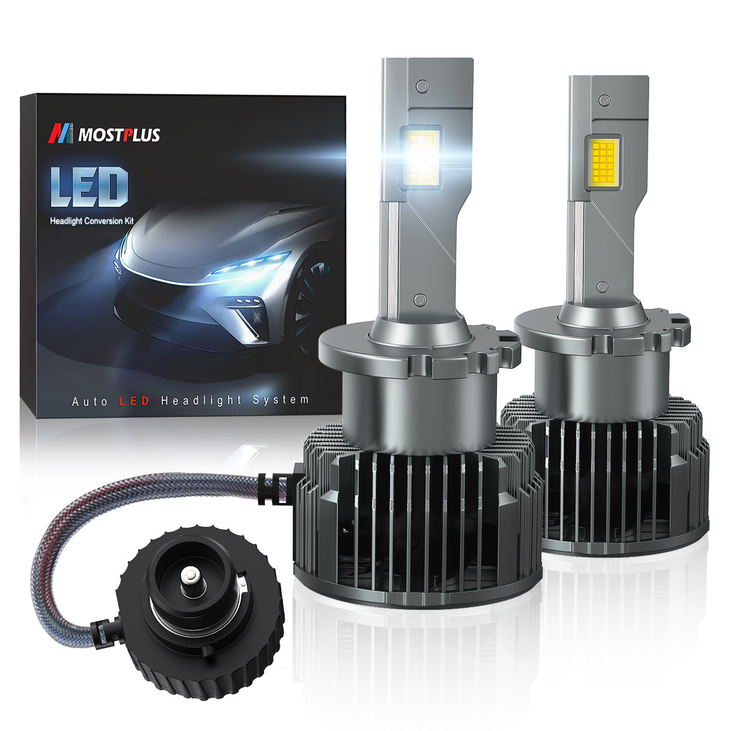 2PCS D4S/D4R LED Headlight Replace HID Xenon Super Bright 6000K Conversion Kit 2PCS D4S/D4R LED Headlight Replace HID Xenon Super Bright 6000K Conversion Kit
