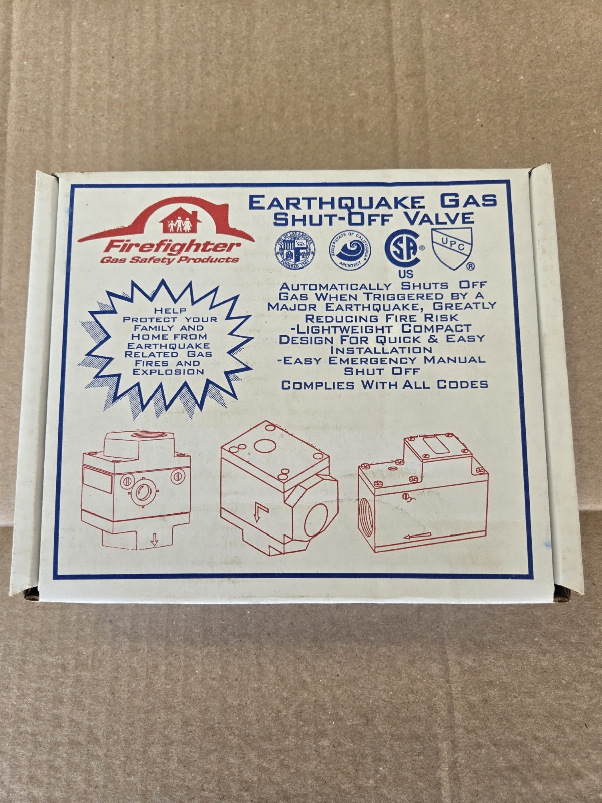 Little Firefighter AGV-125 Earthquake Automatic Gas Shut-Off Valve 1.25