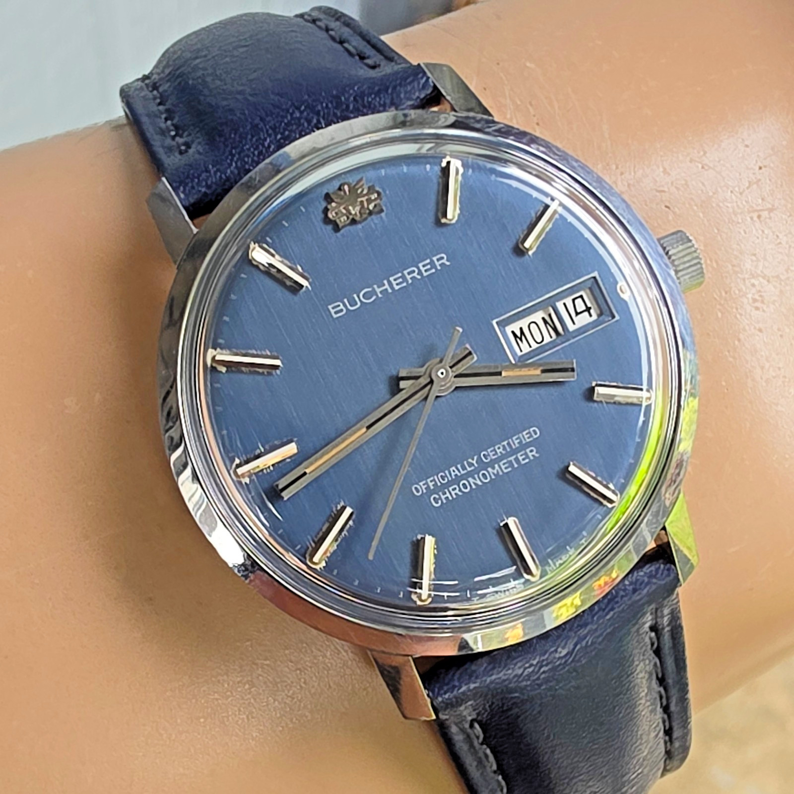 Vintage BUCHERER Officially Certified Chronometer men's automatic watch 1960s