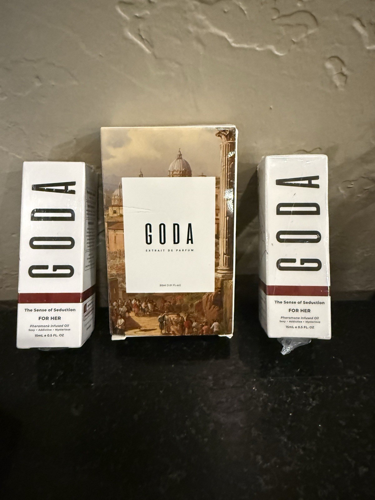 Goda Bundle- Majestic Parfum 1.01 Fl Oz & 2 Sense of seduction Pheromone Oils Goda Bundle- Majestic Parfum 1.01 Fl Oz & 2 Sense of seduction Pheromone Oils