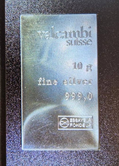 Valcambi Suisse NEW 10Gram Silver Bar|TEN GRAM BAR From 10x10 Card-FREE SHIPPING Valcambi Suisse NEW 10Gram Silver Bar|TEN GRAM BAR From 10x10 Card-FREE SHIPPING