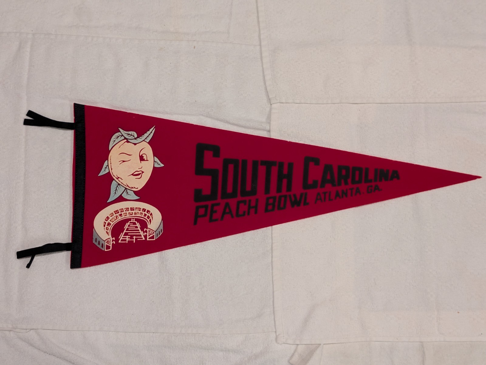 1969 South Carolina Gamecocks Peach Bowl pennant vintage NCAA football