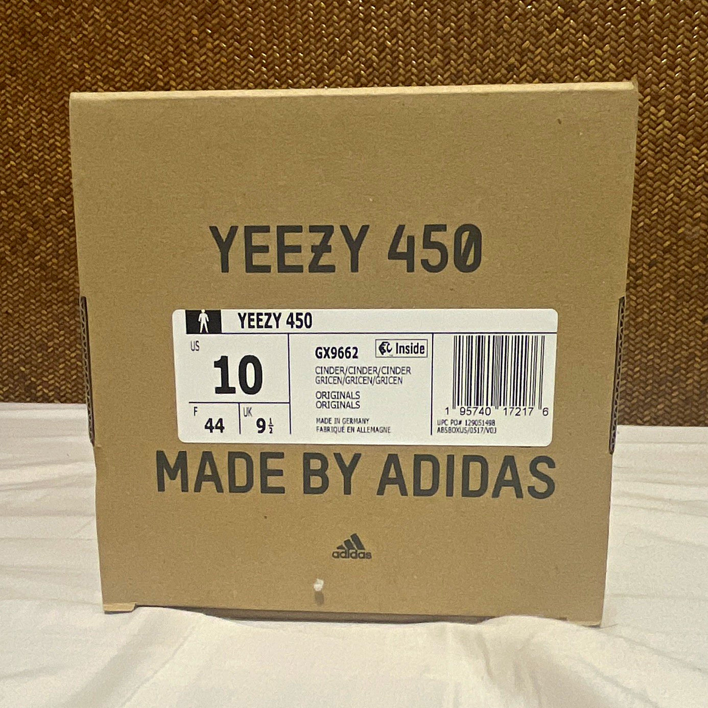 adidas Yeezy 450 Cinder Men\'s Athletic Sneakers Grey GX9662 adidas Yeezy 450 Cinder Men\'s Athletic Sneakers Grey GX9662