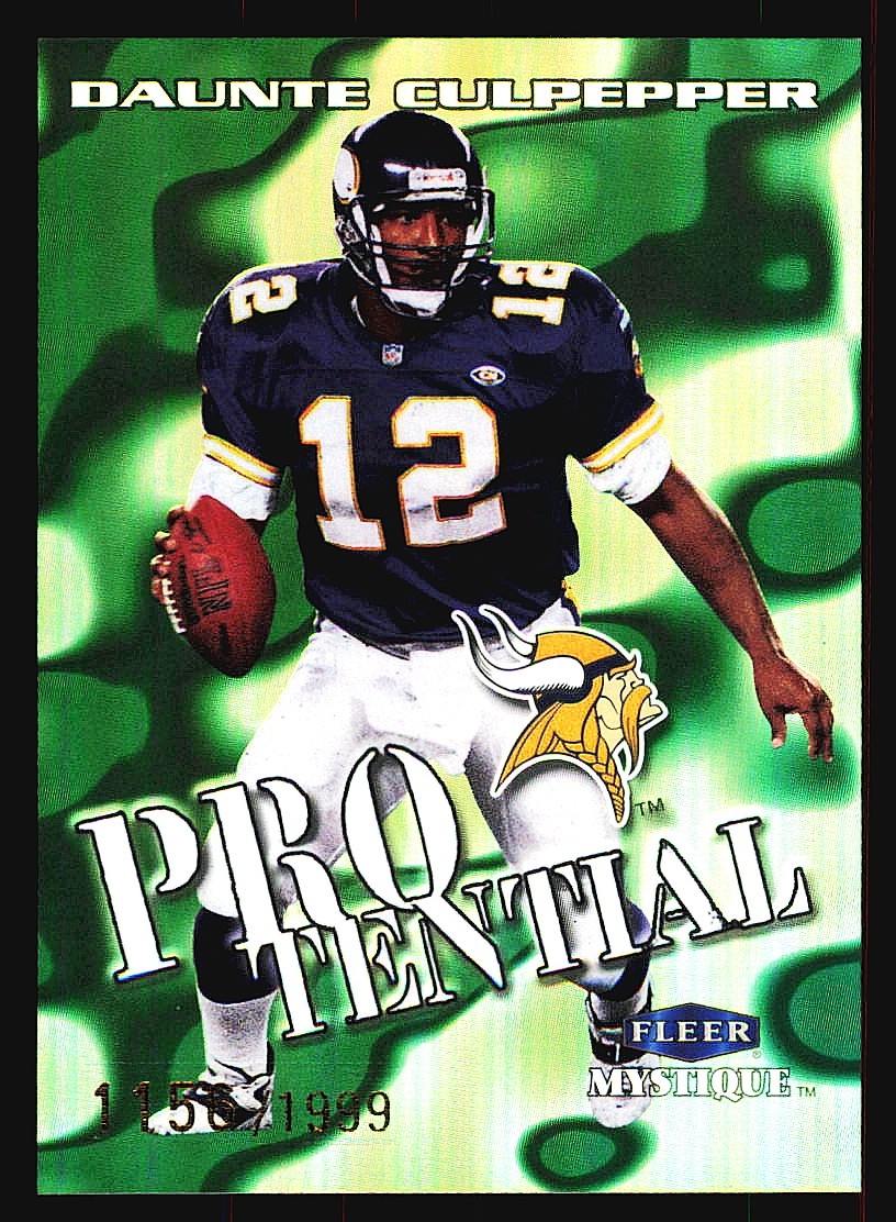 1999 Fleer Mystique Daunte Culpepper Protential SN Minnesota Vikings 1999 Fleer Mystique Daunte Culpepper Protential SN Minnesota Vikings