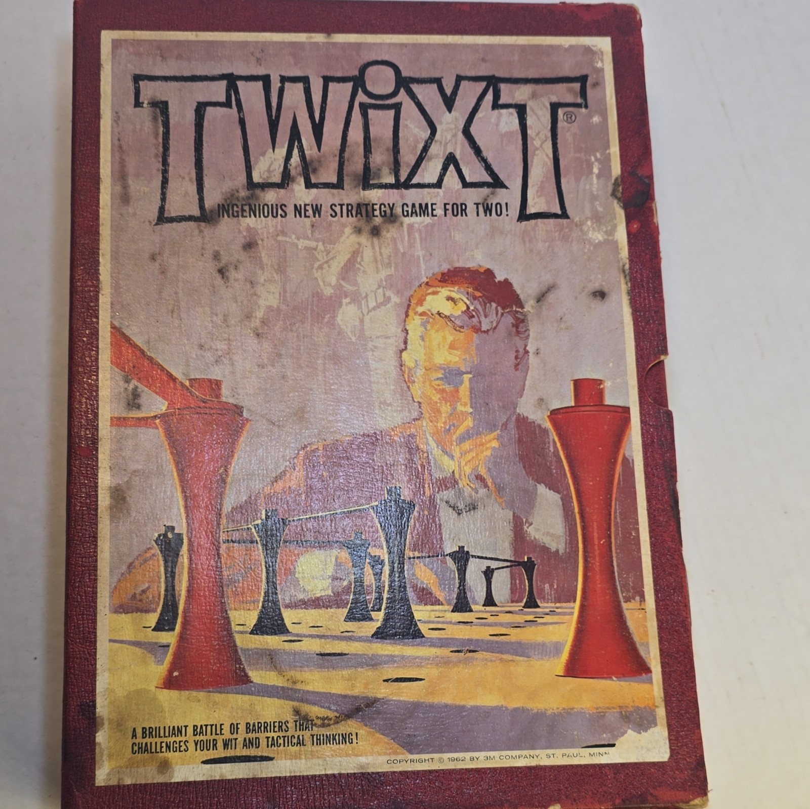 3M Twixt Strategy Board Game Bookshelf Edition, 2 Players, 1962 Vintage 3M Twixt Strategy Board Game Bookshelf Edition, 2 Players, 1962 Vintage