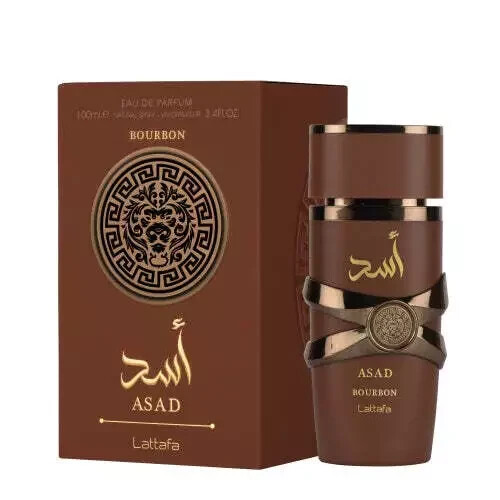 Lattafa Men\'s Asad Bourbon EDP Spray 3.4 oz