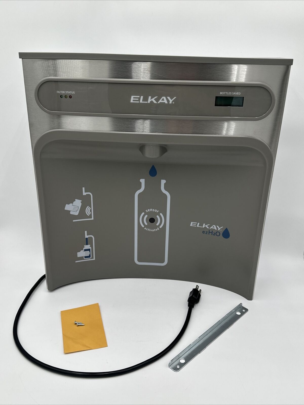 Elkay LZS8WSLK EZH2O 8GPH Bottle Filling Station w/ Single ADA Cooler Light Gray