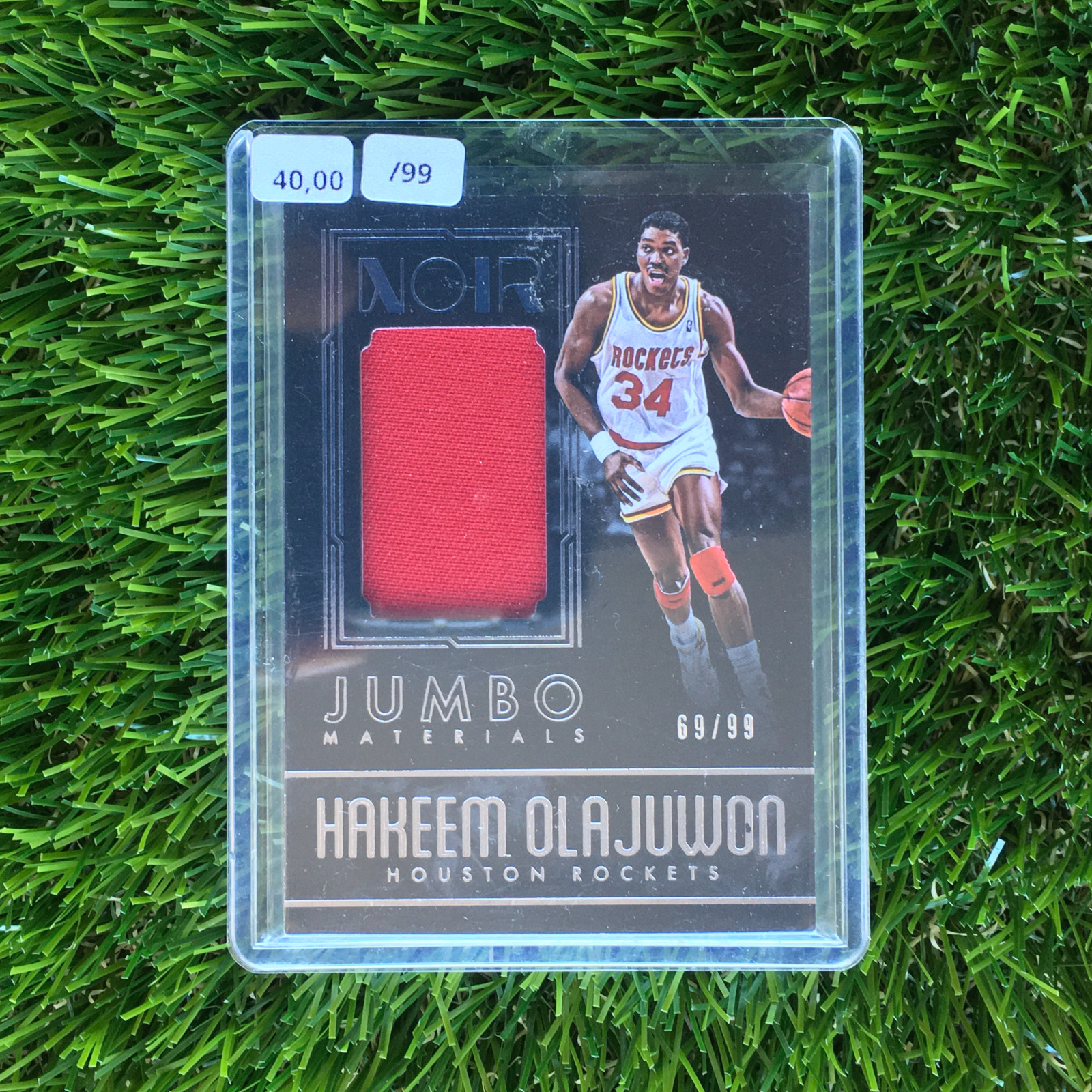 Hakeem Olajuwon 2016-17 Panini Black #57 Jersey Patch Jumbo - 69/99 Hakeem Olajuwon 2016-17 Panini Black #57 Jersey Patch Jumbo - 69/99