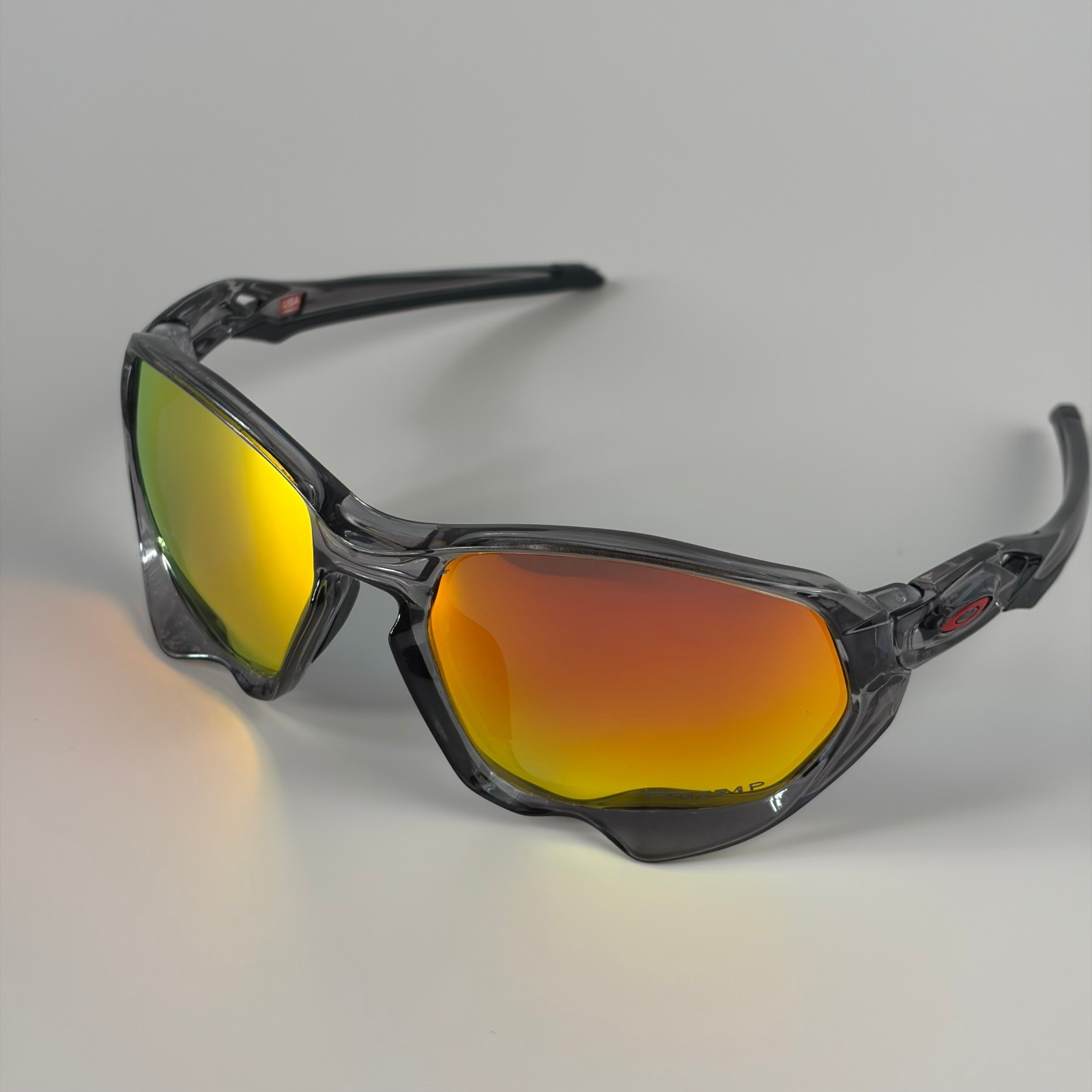 Oakley Plazma Sunglasses 9019 Transparent Gray Frame Prizm Polarized New In Box