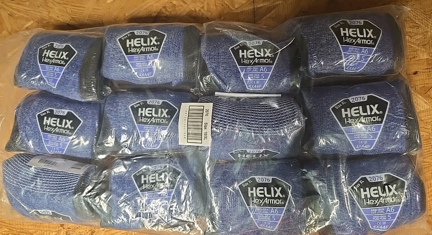 HexArmor Cut Resistant Helix 2076-(XL / 10) Coated Gloves ANSI Level A6 12-PAIRS HexArmor Cut Resistant Helix 2076-(XL / 10) Coated Gloves ANSI Level A6 12-PAIRS