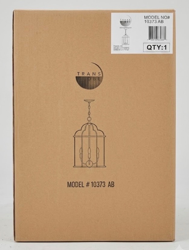 Trans Globe 10373 AB Traditional 3-Light Hanging Lantern Pendant Antique Brass Trans Globe 10373 AB Traditional 3-Light Hanging Lantern Pendant Antique Brass
