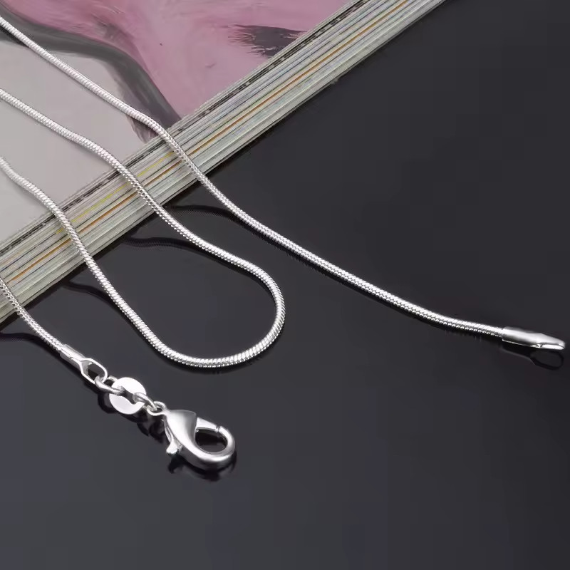 Men&Women's 925 Sterling Silver Tarnish-Free Italian Snake Chain Necklace 16-24*