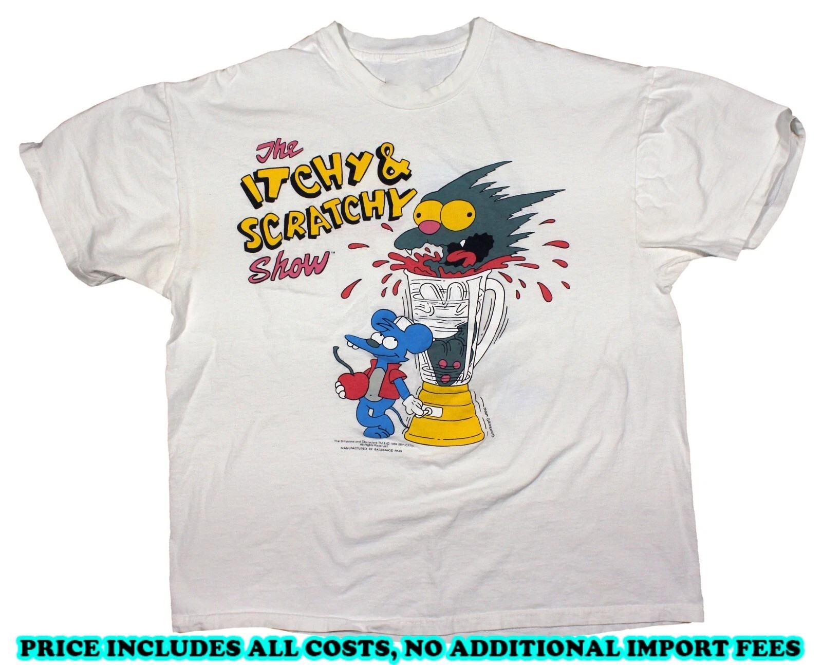 The Itchy and Scratchy Show T-shirt S to 5XL RS481 The Itchy and Scratchy Show T-shirt S to 5XL RS481
