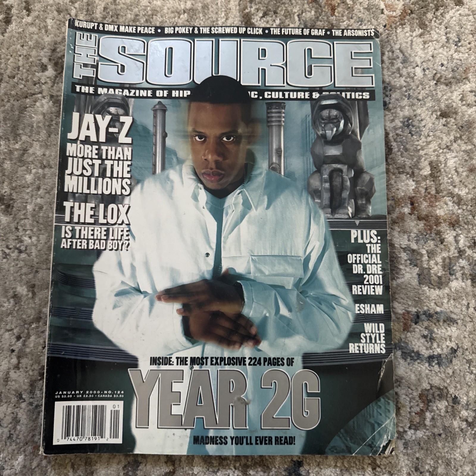 The Source Magazine #124 Jan 2000 Jay-Z, The LOX, Dr. Dre, DMX Hip Hop The Source Magazine #124 Jan 2000 Jay-Z, The LOX, Dr. Dre, DMX Hip Hop