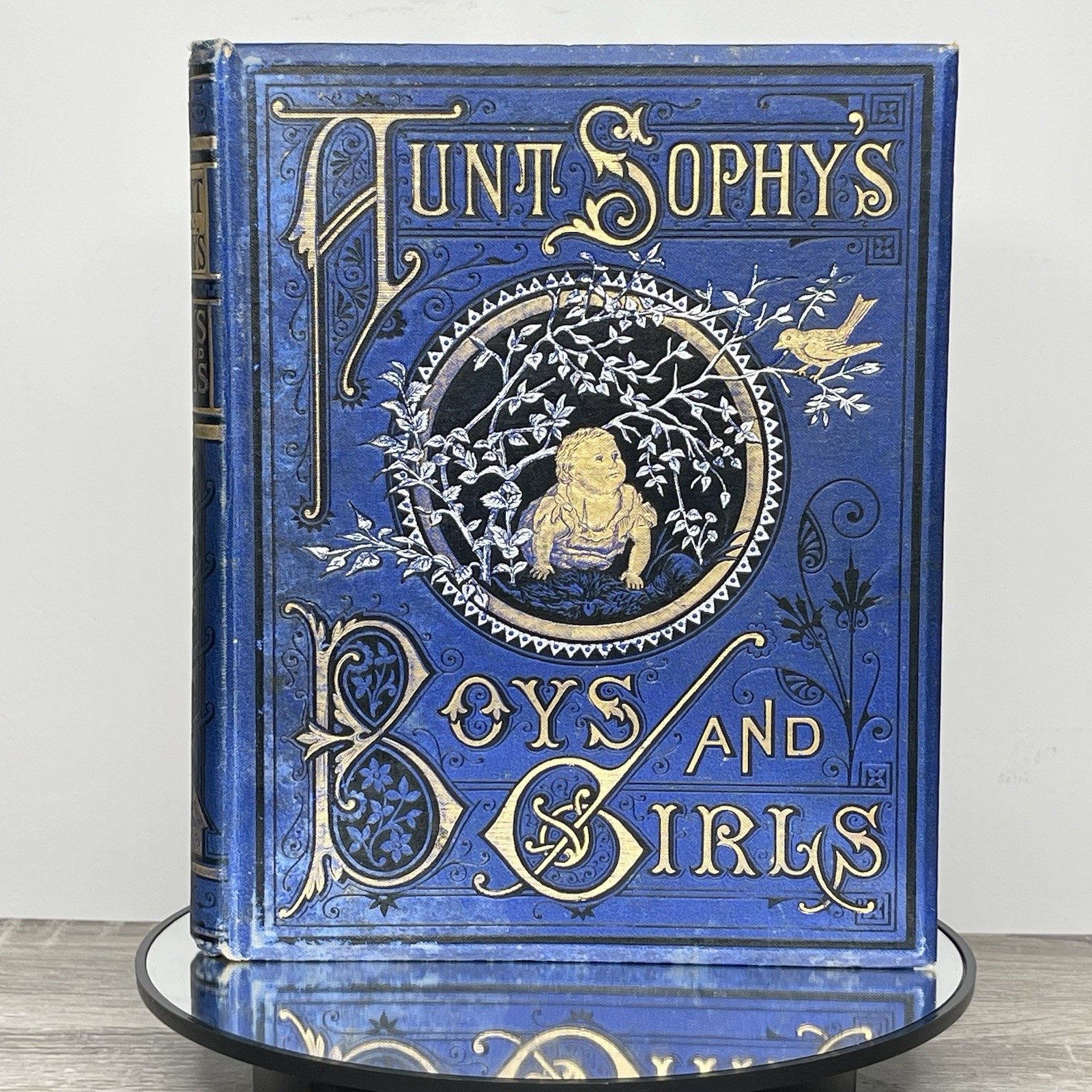 Antique 1879 Aunt Sophy Boys Girls D.P. Sanford  - Victorian Gold Gilded Book