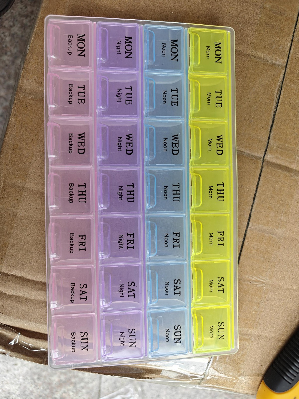For Vitamins Extra Large Weekly Pill Organizer 2 Times A Day Medicine Case Box