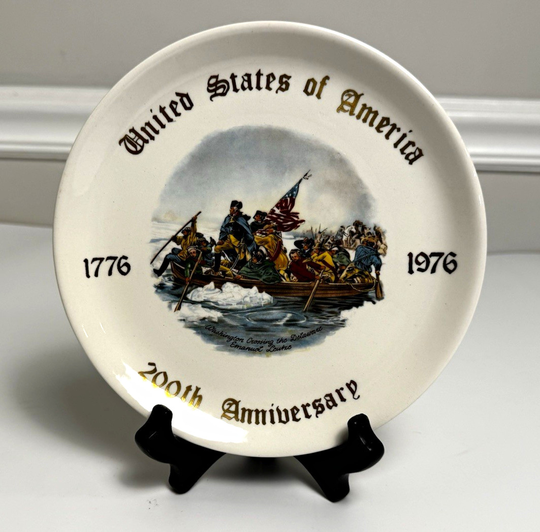 Vintage 1976 Conrad Crafters Bicentennial Washington Crossing Delaware Plate