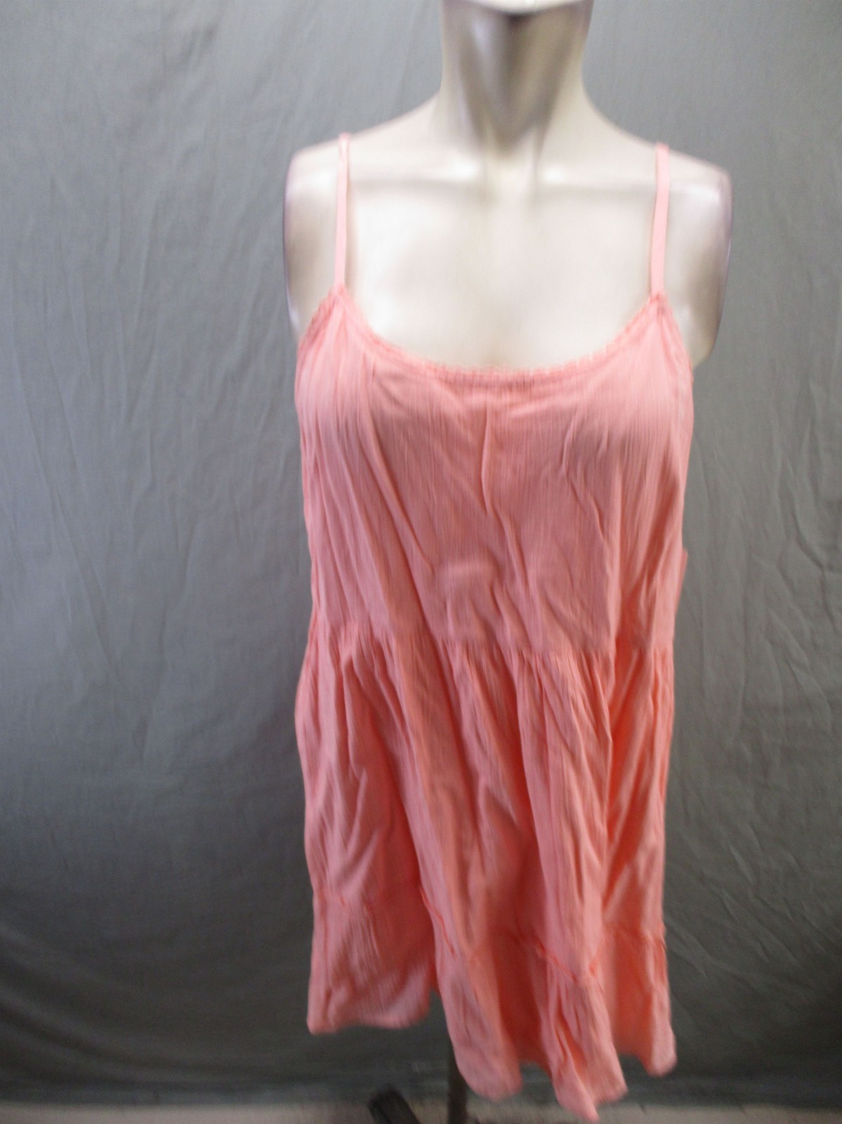 NWT Abound Size L Womens Peach Shirred Bodice Sleeveless Straps Summer Dress 882 NWT Abound Size L Womens Peach Shirred Bodice Sleeveless Straps Summer Dress 882