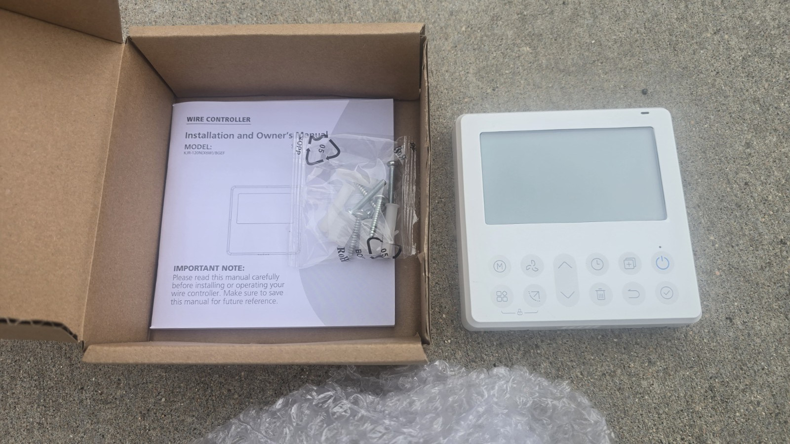 Digital thermostat KJR-120N(X6W)/BGEF - wireless option. ACiQ, Midea
