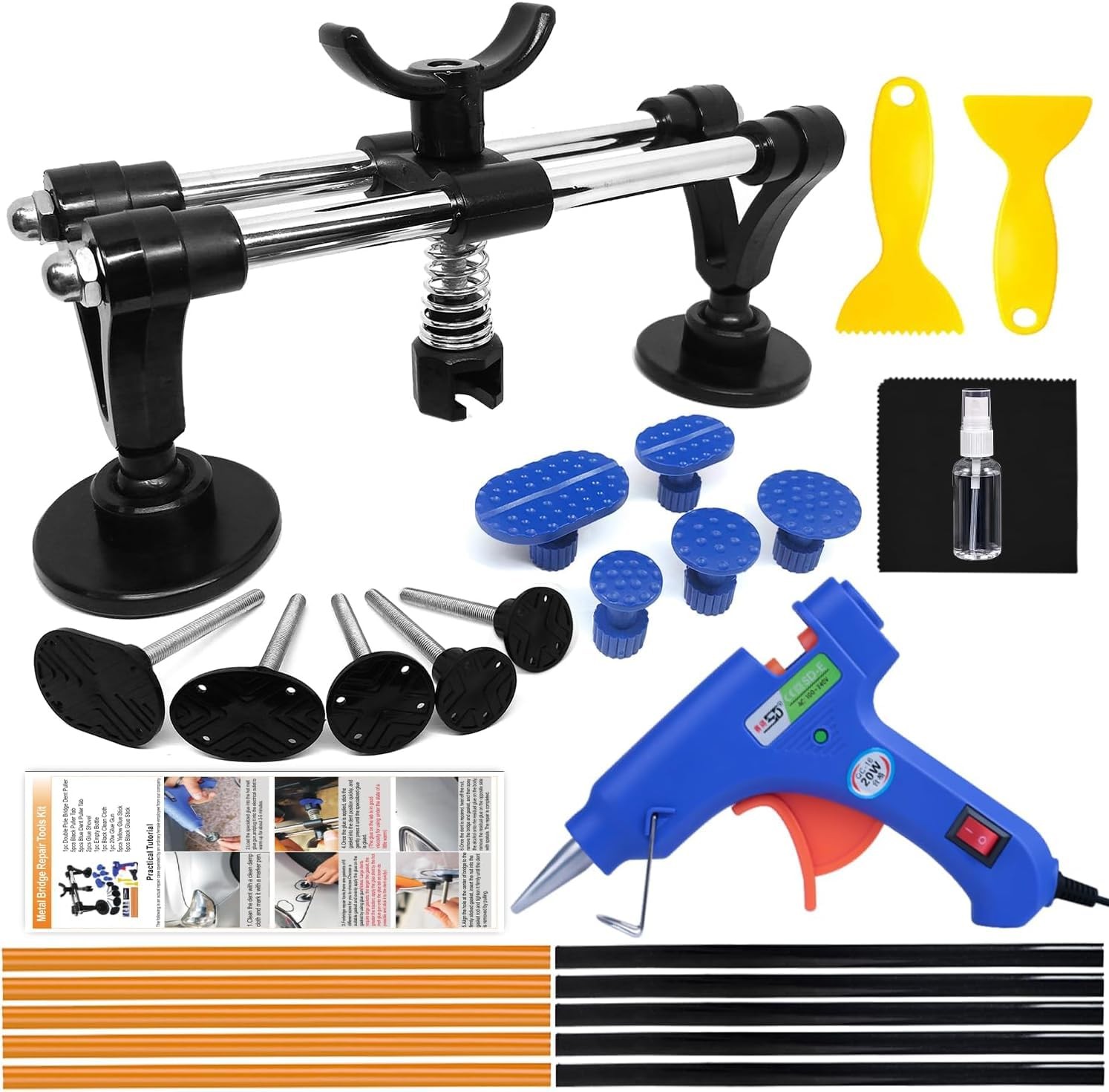 Manelord 25PCS Dent Puller - Car Dent Repair Kit, Dent Removal Kit with Doubl... Manelord 25PCS Dent Puller - Car Dent Repair Kit, Dent Removal Kit with Doubl...