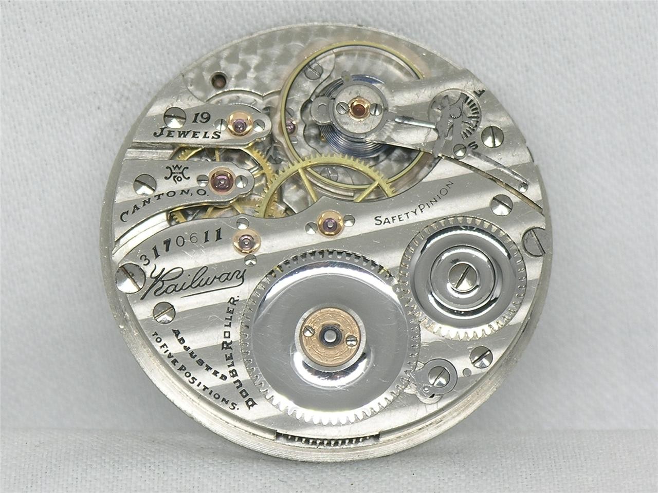 SCARCE 16S HAMPDEN RAILWAY 19 JEWEL RAILROAD GRADE POCKET WATCH, RUNNING