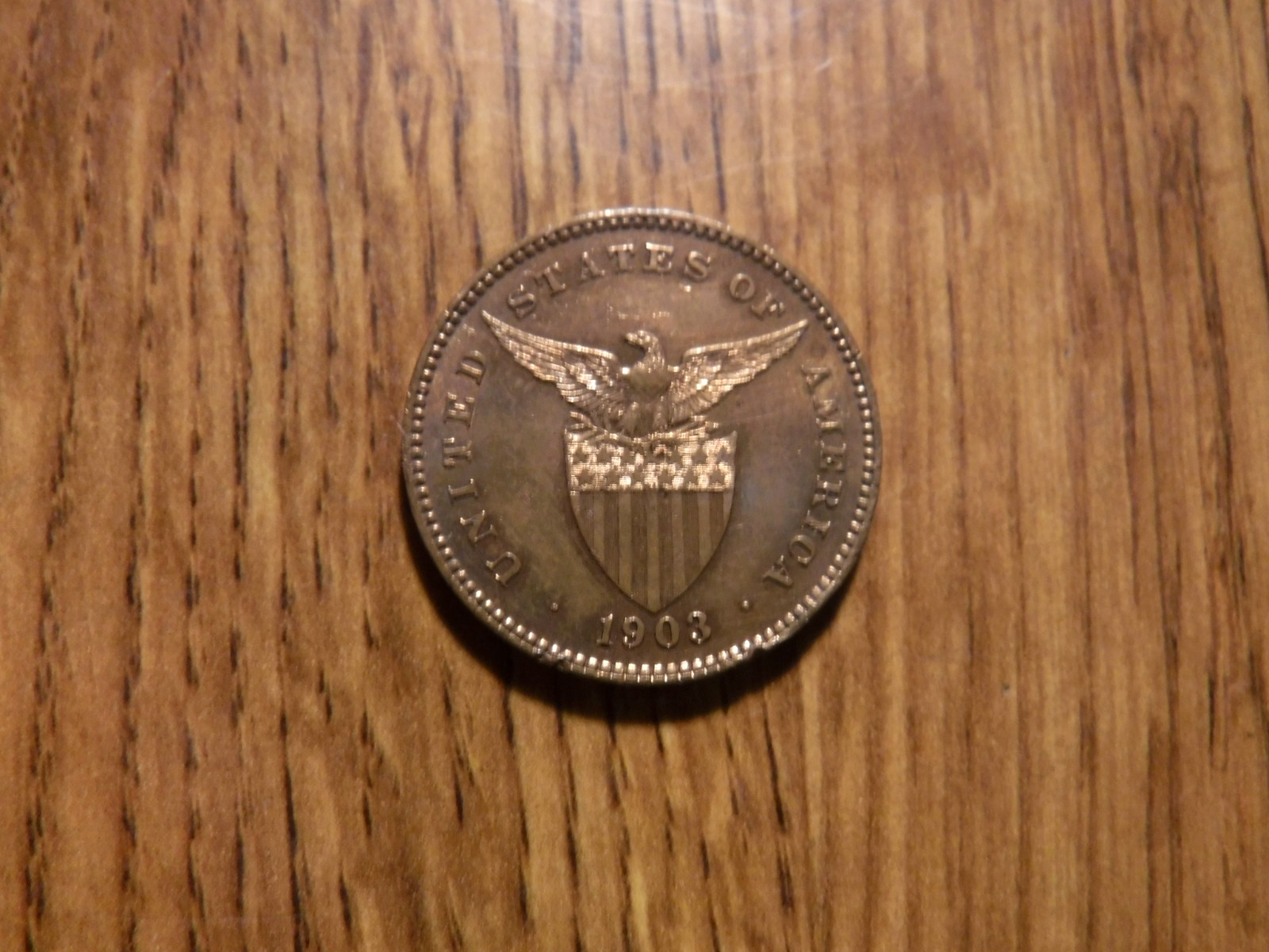 PHILIPPINES 1 CENTAVO 1903 COIN (350)