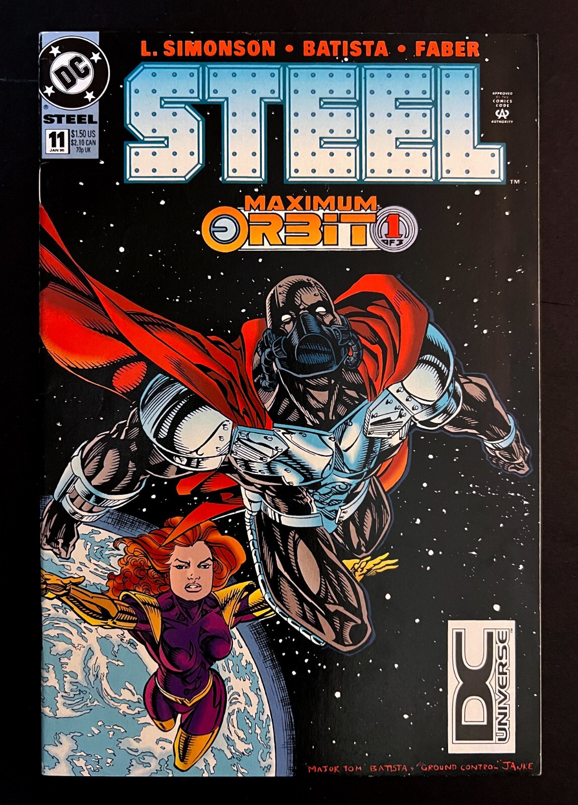 STEEL #11 Hi-Grade Rare DC UNIVERSE UPC Variant SUPERMAN DC Comics 1995