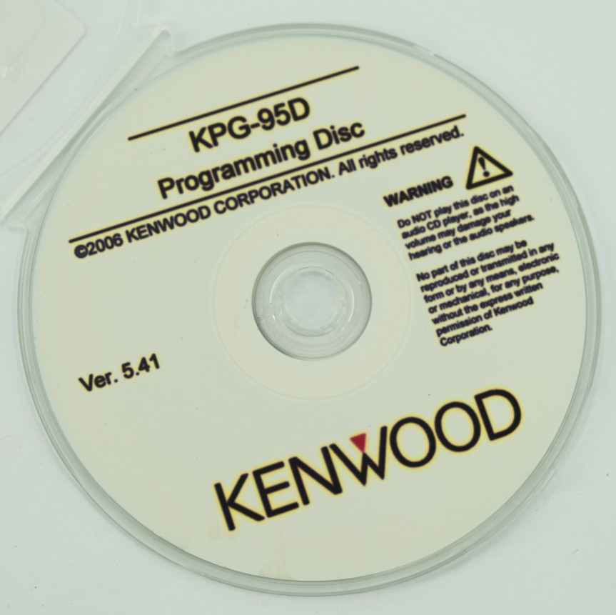 Genuine Kenwood KPG-95D Programming Software Version 5.041