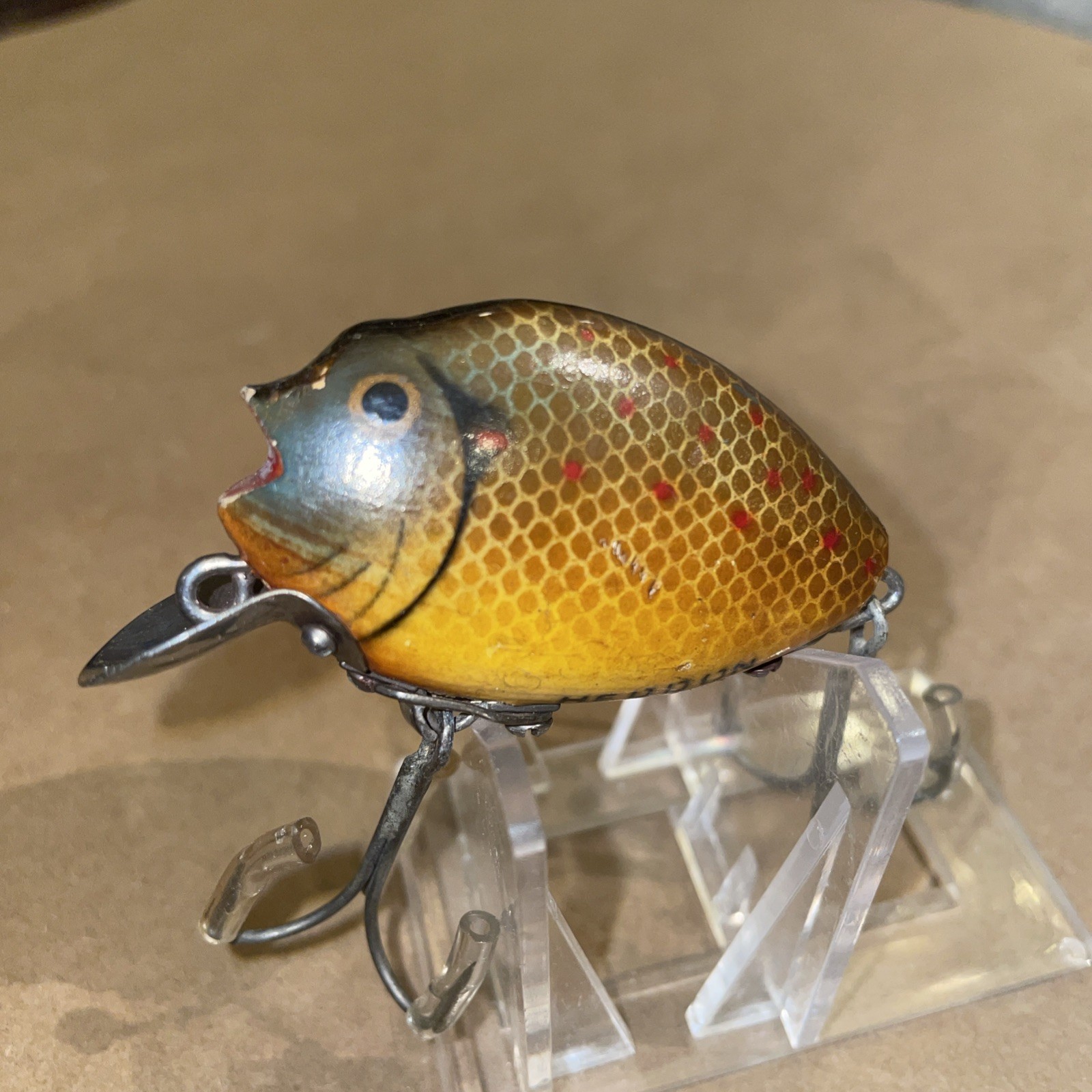 Vintage Wooden Heddon 730 Punkinseed Sunfish Covered Weight 2-Piece Vintage Wooden Heddon 730 Punkinseed Sunfish Covered Weight 2-Piece