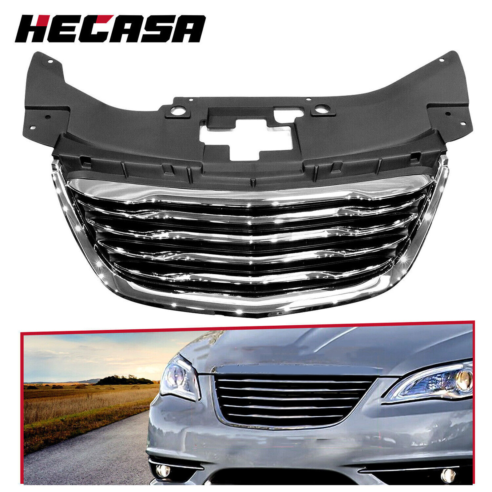For 2011-2014 Chrysler 200 Chrome Front Hood Grille Grill New 68082050AE 12 13 For 2011-2014 Chrysler 200 Chrome Front Hood Grille Grill New 68082050AE 12 13
