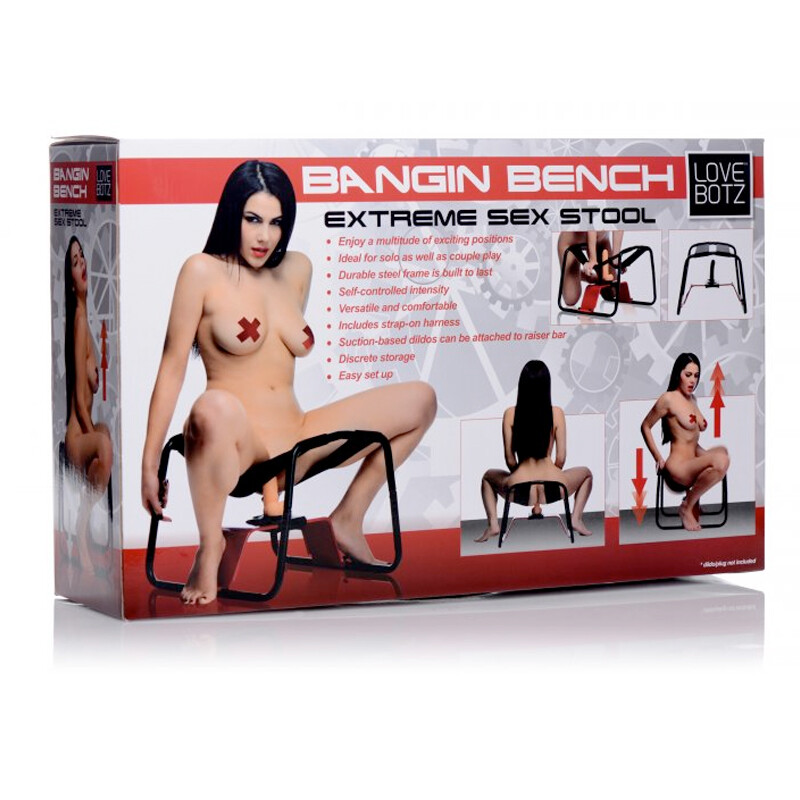 LoveBotz Banging Bench Extreme Sex Stool  w/ strap-on Harness Dildo Compatible