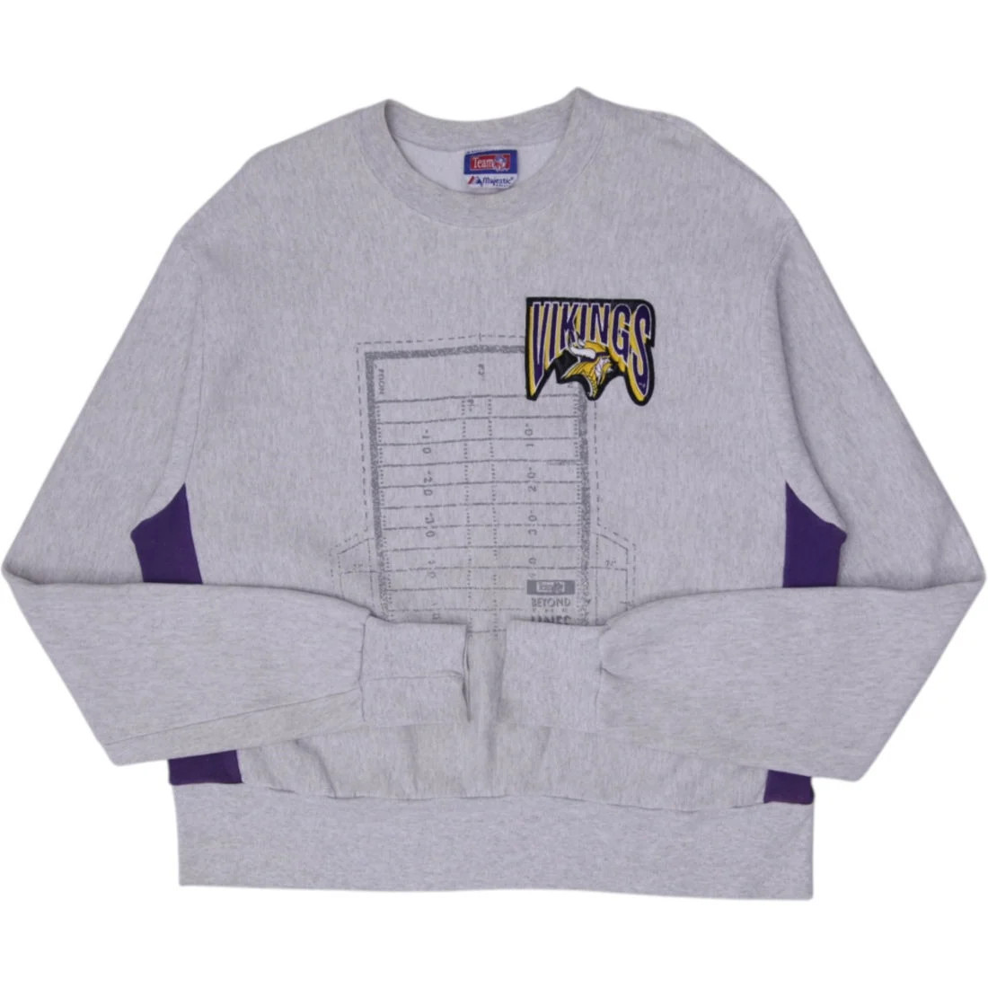 Vintage 90s Minnesota Vikings Majestic Athletic Crewneck Sweatshirt USA Size XL