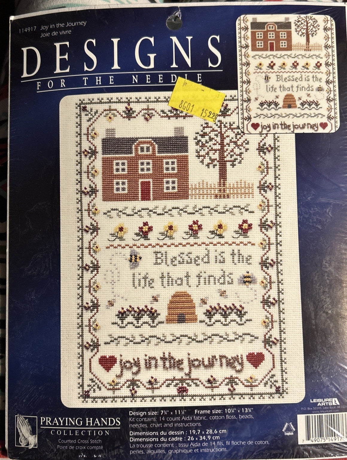 JOY IN THE JOURNEY Sampler Janlynn Needlecraft Cross Stitch Kit NEW 8x10 JOY IN THE JOURNEY Sampler Janlynn Needlecraft Cross Stitch Kit NEW 8x10