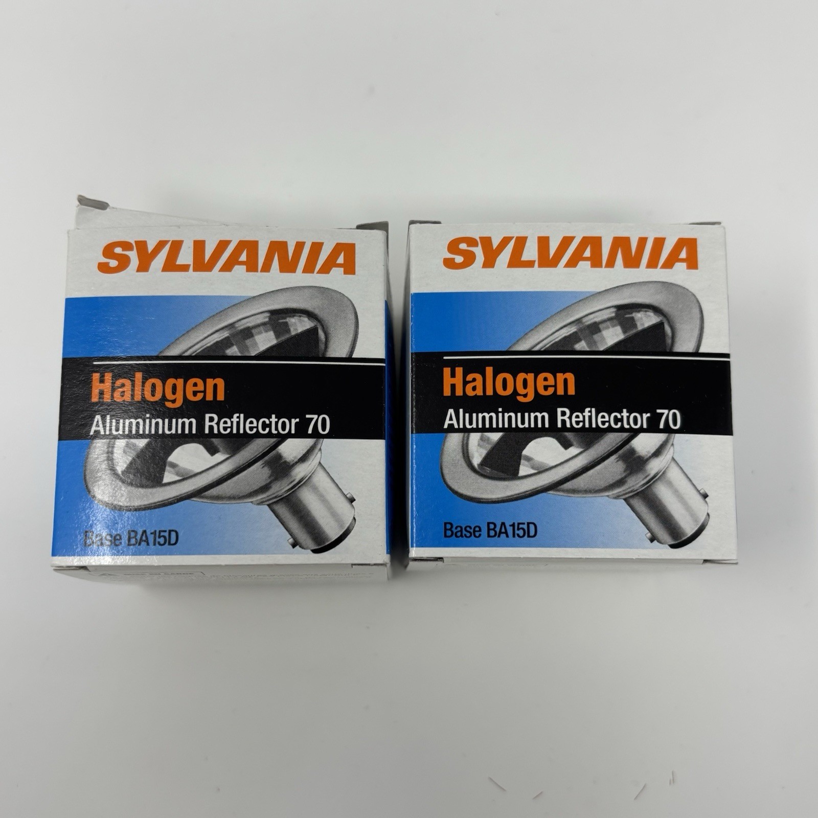 SYLVANIA ALUMINUM REFLECTOR 70 BA15D BASE  50W 12V 50AR70/24°/FL 59016 NEW 2 Qty
