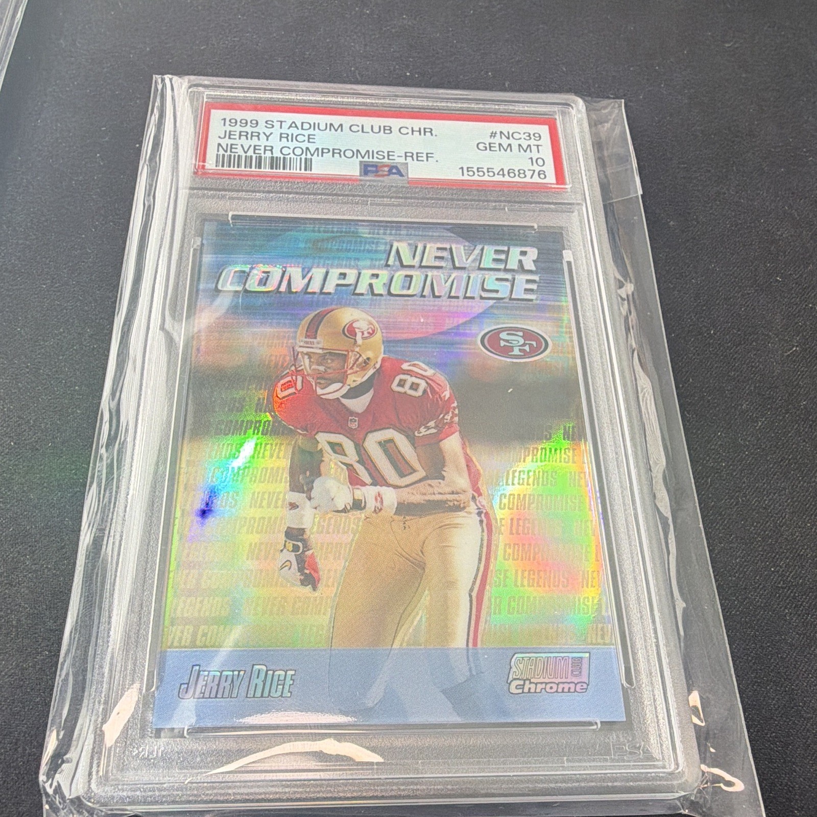 1999 Topps Stadium Club Chrome - Never Compromise Jerry Rice #NC39 Refractor 1999 Topps Stadium Club Chrome - Never Compromise Jerry Rice #NC39 Refractor