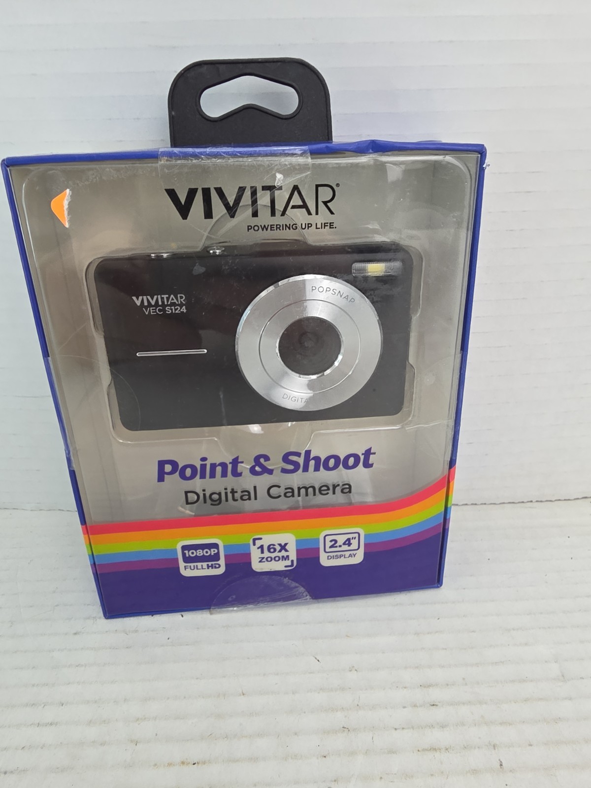 Vivitar VECS124 Popsnap 44MP Digital Camera, Black, 16X Zoom, 1080p Vivitar VECS124 Popsnap 44MP Digital Camera, Black, 16X Zoom, 1080p