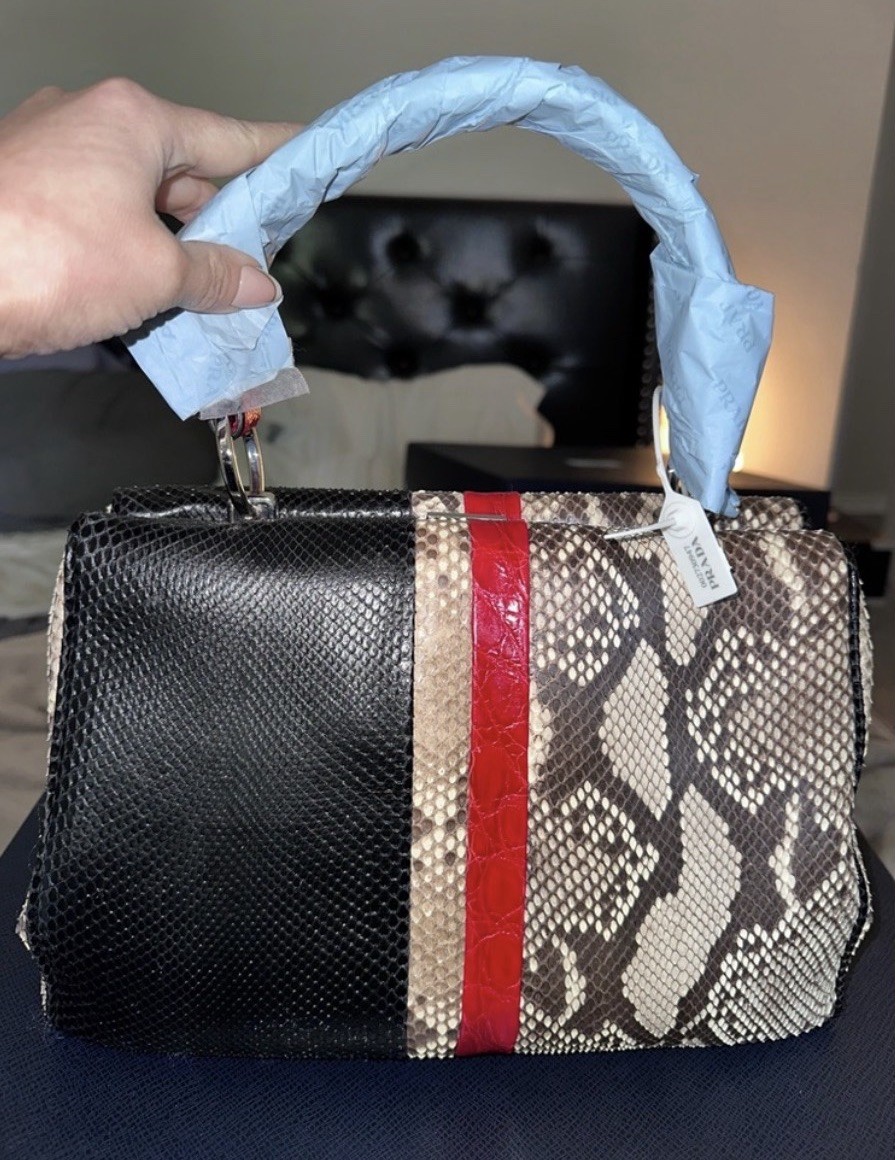 PRADA NWT - Rare Exotic Genuine Croc, Python, Leather Runway Handbag PRADA NWT - Rare Exotic Genuine Croc, Python, Leather Runway Handbag