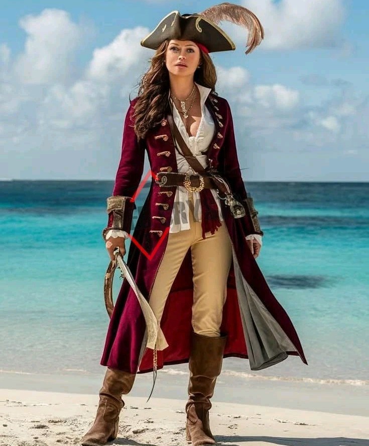Steampunk Maroon Frock Coat: Victorian Gothic Pirate Costume Steampunk Maroon Frock Coat: Victorian Gothic Pirate Costume