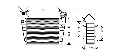 Ava Quality Cooling VNA4238 Charge Air Cooler for Skoda, VW