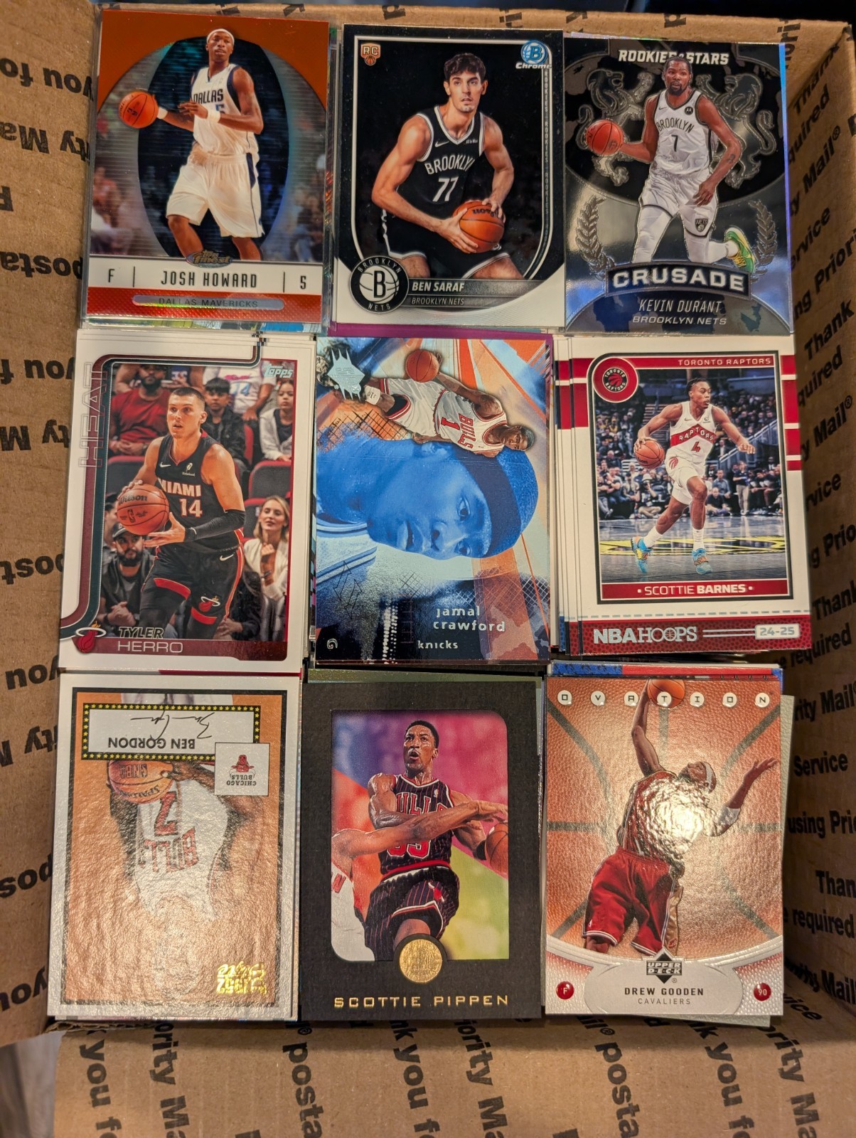 Medium Flat Rate Box of Basketball Cards Various Years Panini Upper Deck Topps Medium Flat Rate Box of Basketball Cards Various Years Panini Upper Deck Topps