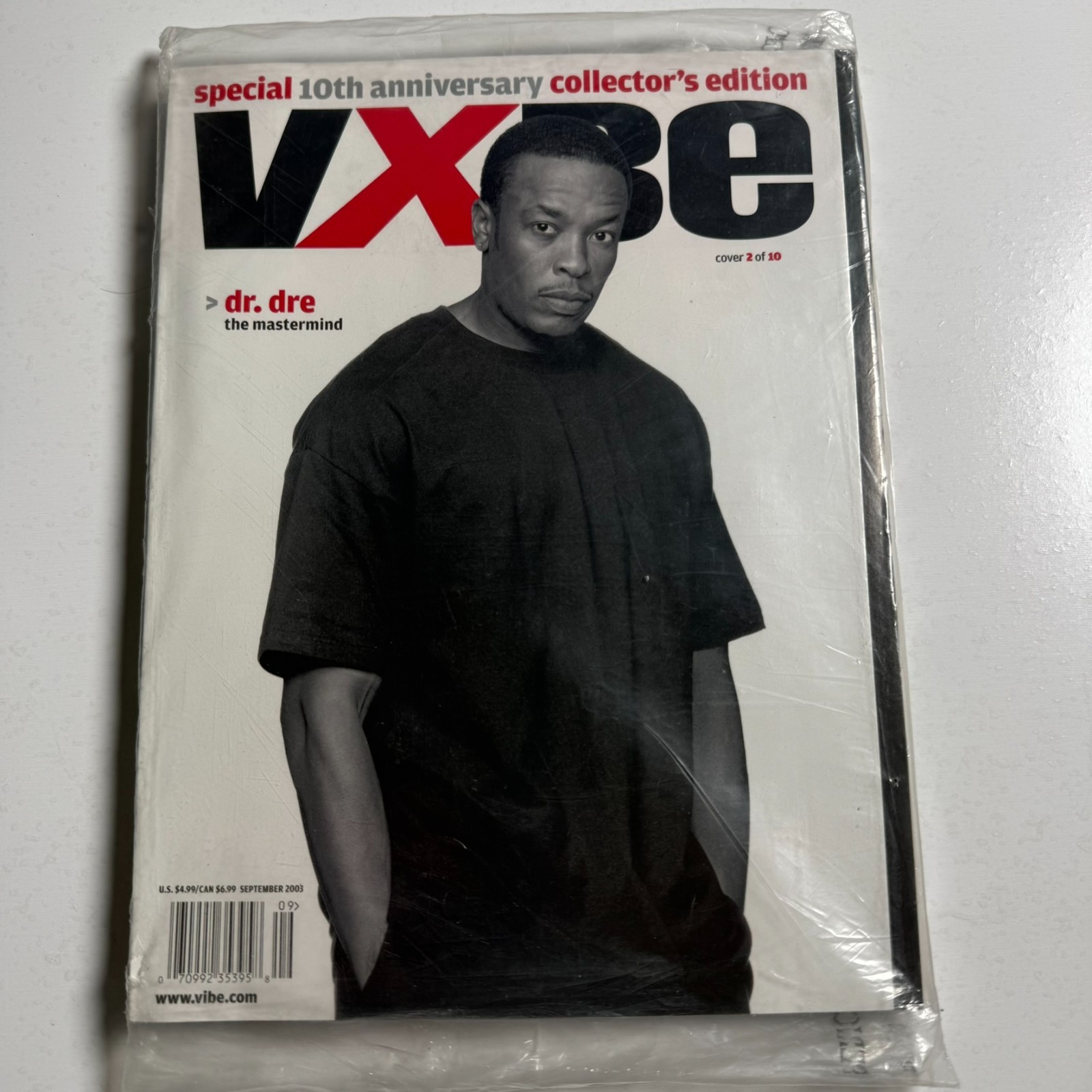 Vintage Vibe Magazine Sept 2003 Dr Dre 10th Anniversary Sealed Cover 2/10