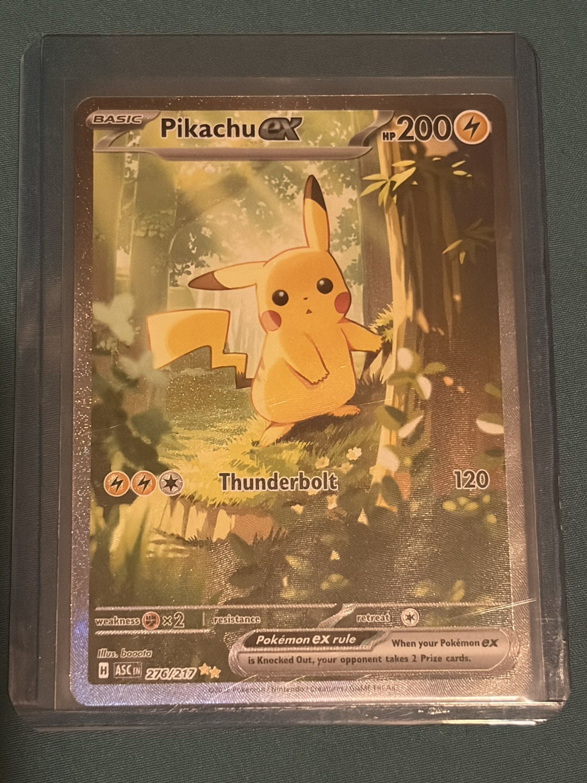 Pokemon Pikachu EX 276/217 Secret Rare Full Art Holo Ascended Heroes English Pokemon Pikachu EX 276/217 Secret Rare Full Art Holo Ascended Heroes English